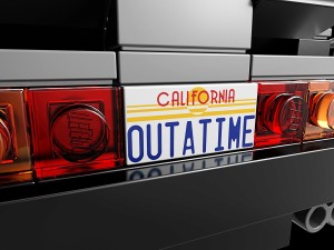 LEGO BACK TO THE FUTURE DELOREAN OUTATIME PLATE