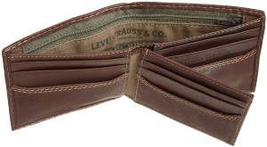LEVIS MENS LEATHER WALLET BROWN OR BLACK - Christmas Wishes Gifts