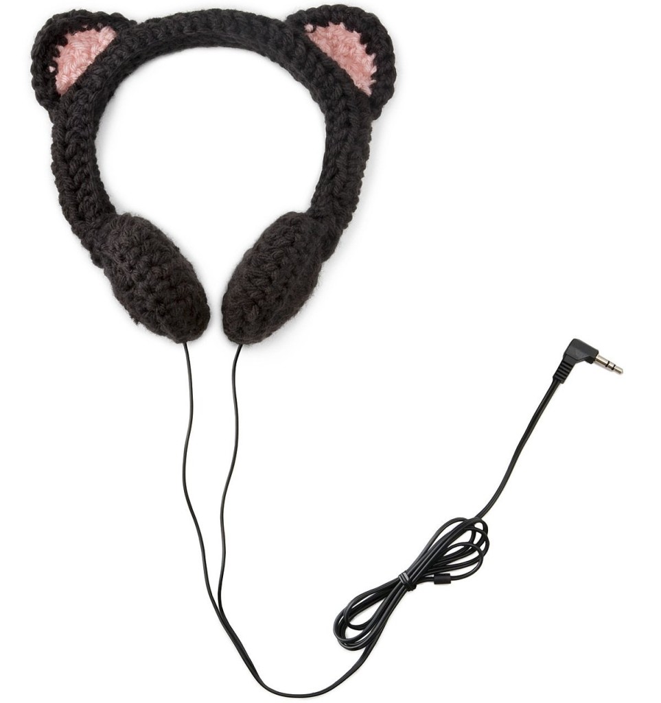 Crocheted Cat Headphones