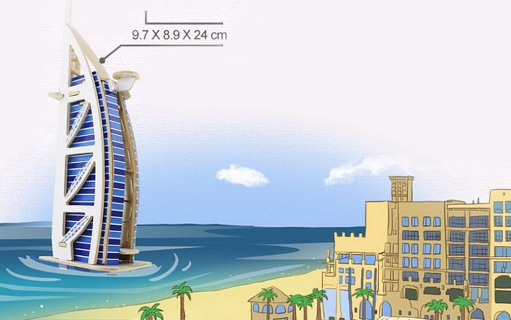 Dubai BurjAl-Arab Model dimensions