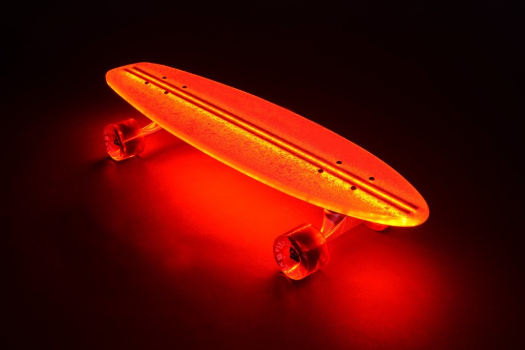 Light UpTransparent Skate Board orange