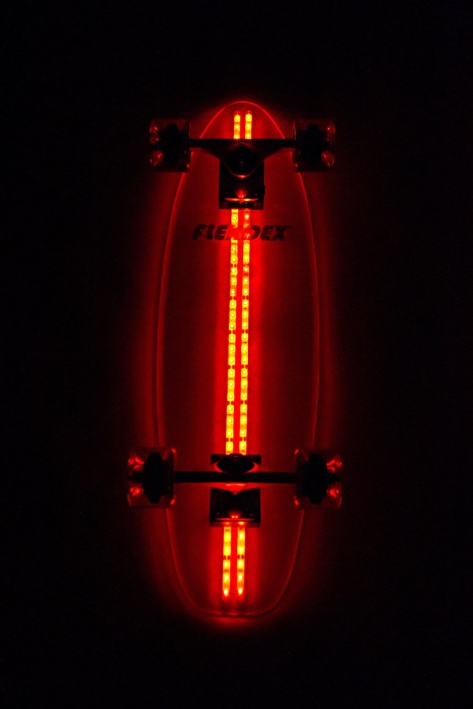 Light UpTransparent Skate Board orange 3